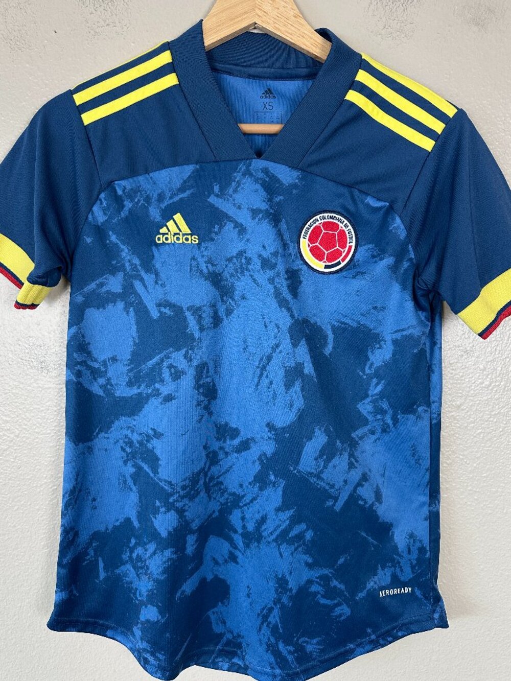 Adidas Colombia Away Soccer Jersey 2020-21 Women’s XS Night Marine Blue